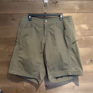 KUHL Olive Green Nylon Outdoor Hiking Trail Water Shorts